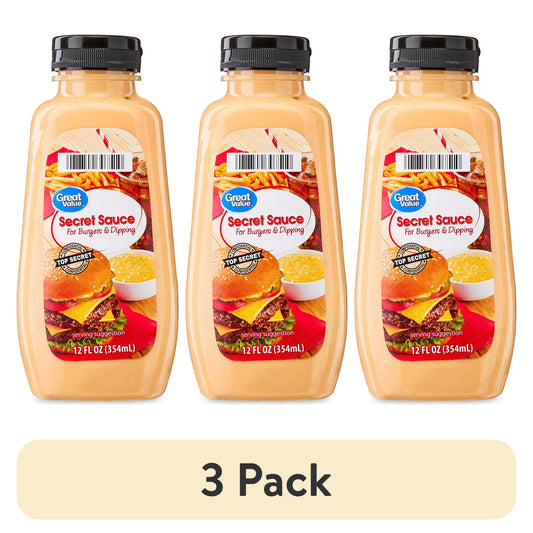 (3 pack) Great Value Secret Sauce for Burgers & Dipping, 12 fl oz (Squeeze Bottle)