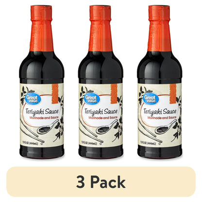 (3 pack) Great Value Teriyaki Sauce, 15 fl oz, 1 Count