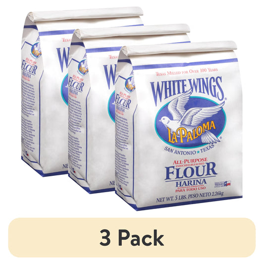 (3 pack) La Paloma White Wings All-Purpose Enriched-Bleached Flour, 5 lbs