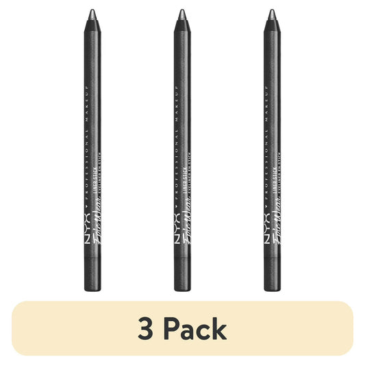 (3 pack) NYX Professional Makeup Epic Wear Liner Sticks, Long-Lasting Waterproof Eyeliner Pencil, Gunmetal Gaze, 1 Count