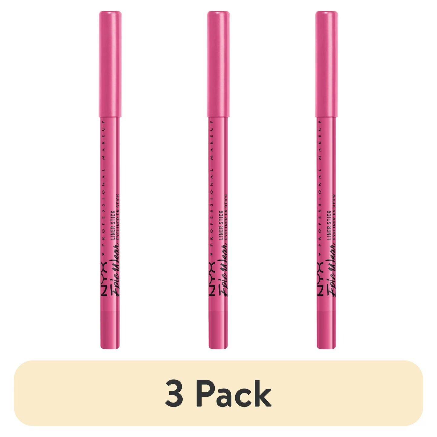 (3 pack) NYX Professional Makeup Epic Wear Liner Sticks, Long-Lasting Waterproof Eyeliner Pencil, Pink Spirit, 1 Count