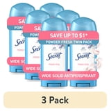 (3 pack) Secret Solid Antiperspirant Deodorant, Powder Fresh, 2.7 oz, Twin Pack