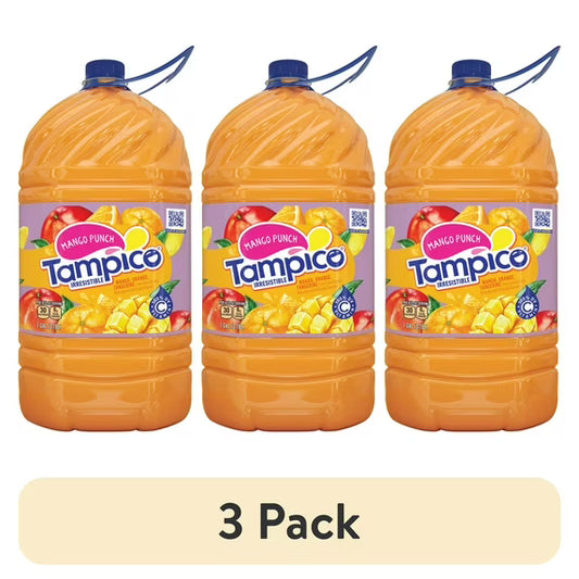 (3 pack) Tampico Mango Punch, Mango Orange Tangerine Juice Drink 1 Gallon