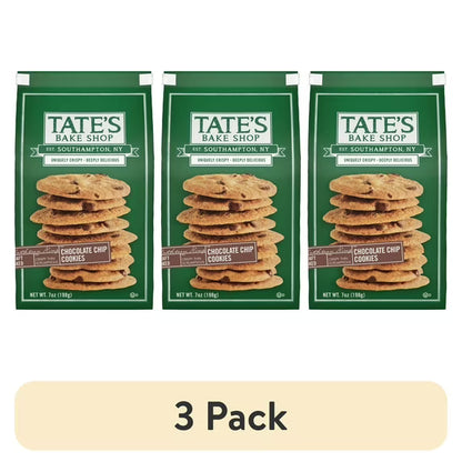 (3 pack) Tate's Bake Shop Chocolate Chip Cookies, 7 oz