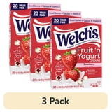 (3 pack) Welch's Fruit 'N Yogurt Strawberry Soft Fruit Snacks, .7 oz, 20 Count