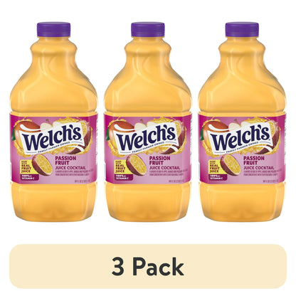 (3 pack) Welch's Passion Fruit Juice Cocktail, 64 fl oz Bottle