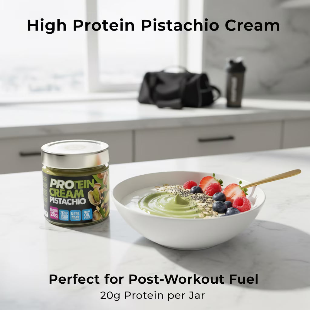 Scyavuru Pistachio Protein Cream Spread, 24g Protein, 7.05 oz (200g), Italian Pistachio Spread, Product of Italy