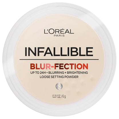 L'Oreal Paris Infallible Blur-Fection Loose Setting Powder, Brightening Finish, Translucent, 0.21 Ounce