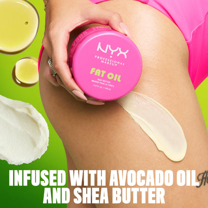 NYX Professional Makeup Fat Oil Whipped Body Butter With Shea Butter, Suga Baddie, 4.9 Fl Oz