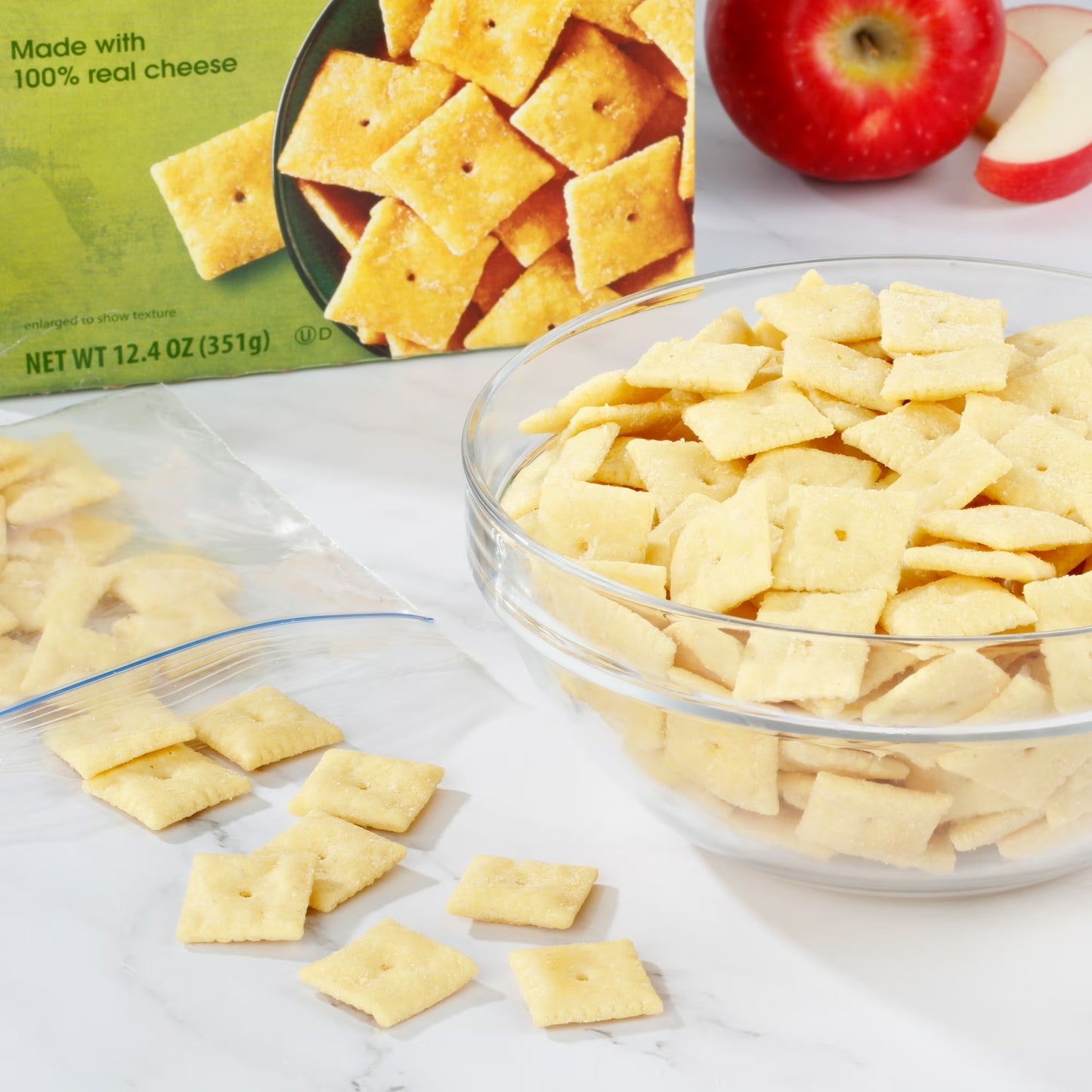 (2 pack) Great Value White Cheddar Cheese Crackers, 12.4 oz