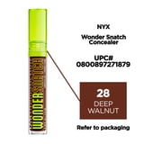 NYX Professional Makeup Wonder Snatch Concealer Makeup, Full Coverage Concealer, Deep Walnut, 0.10 fl oz