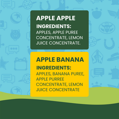 GoGo squeeZ No Sugar Added Apple Banana Applesauce Variety Pouches, 3.2 oz (10 Pack)