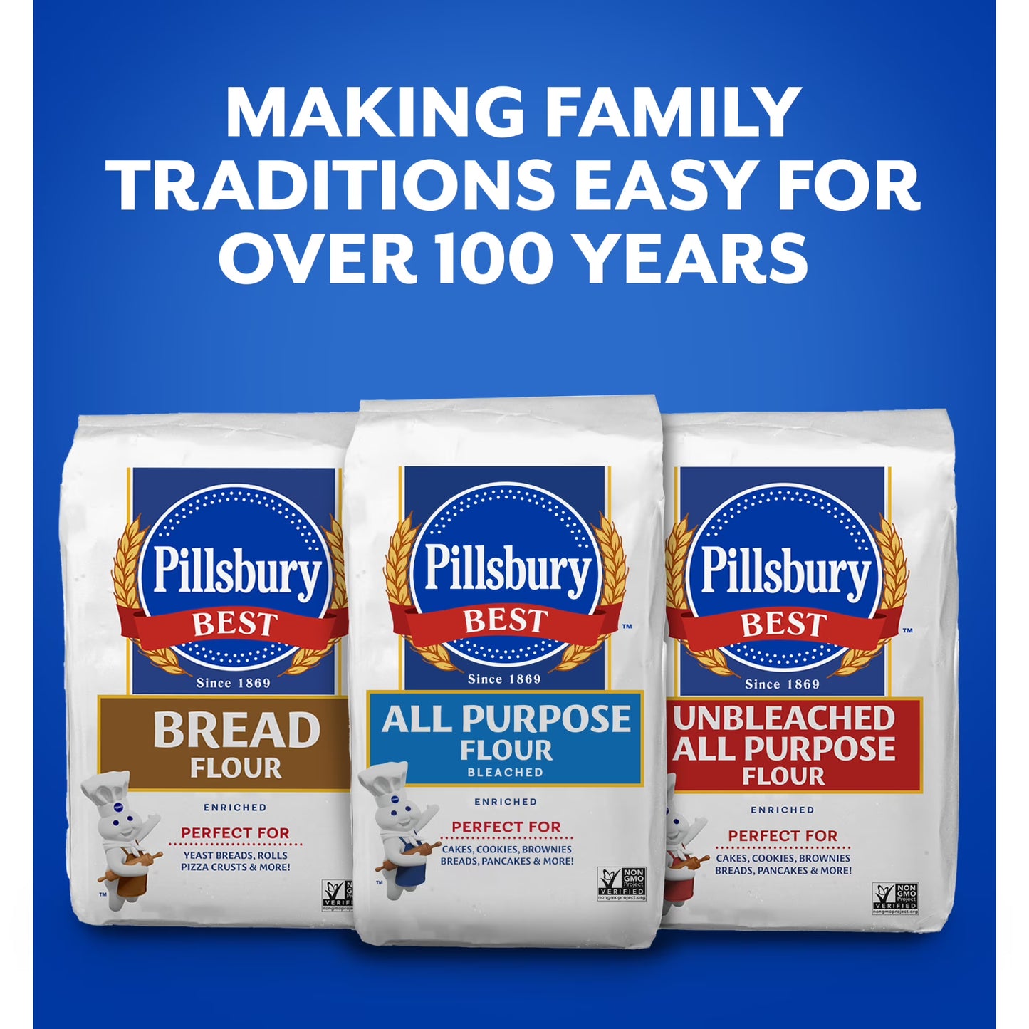 (2 pack) Pillsbury Best Bleached All Purpose Flour, 5 lb Bag