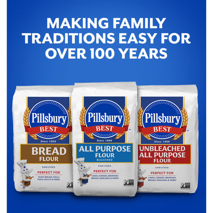 (2 pack) Pillsbury Best Bleached All Purpose Flour, 5 lb Bag