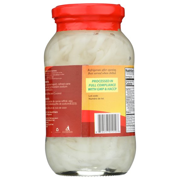 Kapuso Macapuno String Coconut Sport in Syrup, 12 Oz Jar