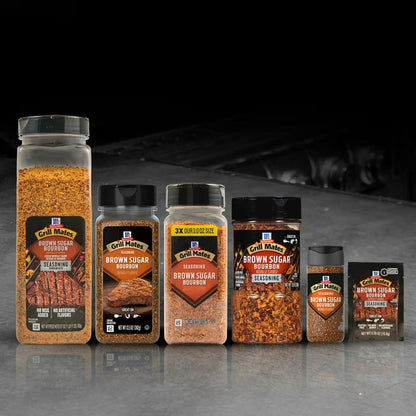 McCormick GRILL MATES Gluten Free Brown Sugar Bourbon Seasoning, 3.0 oz Bottle