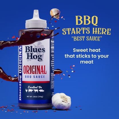 Blues Hog Original Barbecue Sauce Squeeze Bottle, Gluten-Free, 25 oz