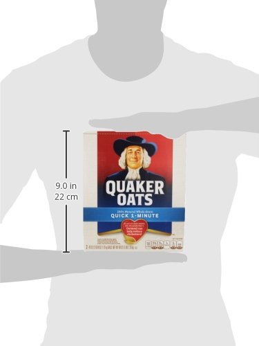 Quaker Quick 1-Minute Oatmeal,Non GMO Project Verified,2.5 Pound,(Pack of 4)