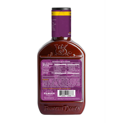 Famous Dave's Sweet & Zesty BBQ Sauce, 20 oz