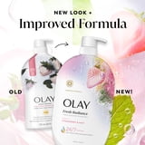 Olay Fresh Radiance Body Wash, Strawberry & Mint, with Vitamin B3, 35 fl oz