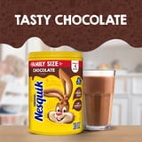 Nestle Nesquik Chocolate Flavor Powder Stir In Drink Mix Canister, 38 oz Canister, 83 Servings