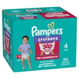 Pampers Cruisers 360 Baby Diapers Size 4, 64 Count (Select for More Options)