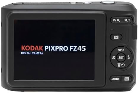 Kodak Pixpro FZ45 Digital Camera Bundle, Includes: SanDisk 32GB Memory Card, Spare Batteries, Hard Shell Camera Case and Card Reader (5 Items) (Black)