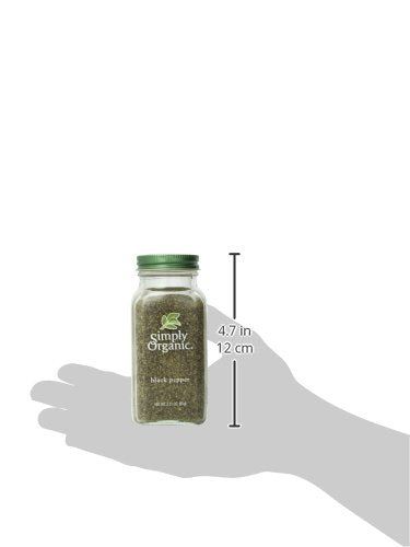 Simply Organic Ground Black_Pepper, Medium Ground_Pepper, Certified Organic, Kosher, Potent_Pepper Taste, 2.31-Ounce Jar (Pack of 5)