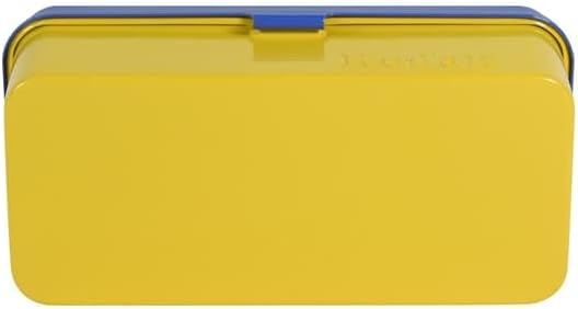 KODAK 120/135 Film Case - for 8 Rolls of 120 Films / 10 Rolls of 35mm Films - Retro Steel Case to Sort & Safeguard Film (Blue Top/Yellow Body)