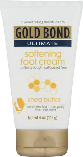 Gold Bond Softening Foot Cream, 4 Oz., Foot Lotion for Dry Feet (Pack of 2)