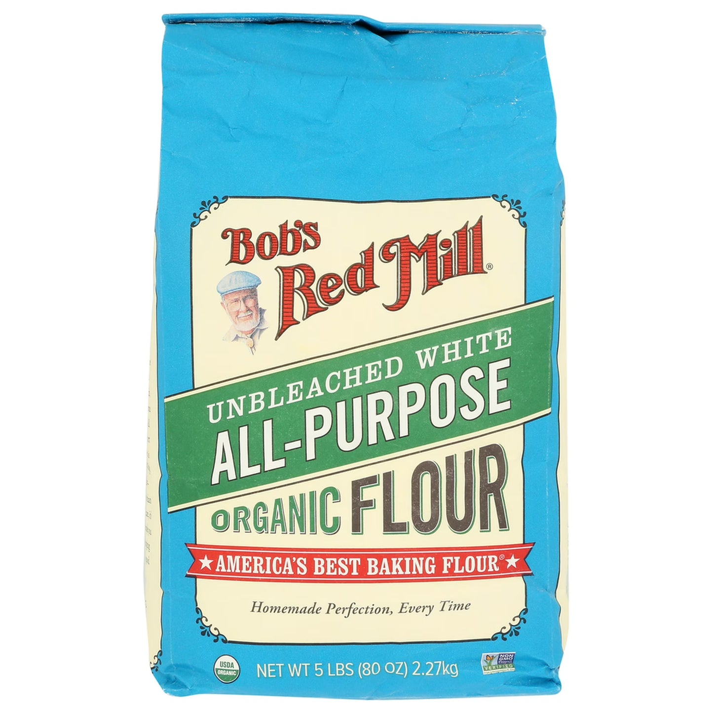 Bob's Red Mill Organic Unbleached White All-Purpose Flour, Allergen-Free, 5 lbs