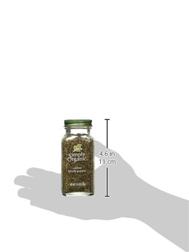Simply Organic Black Pepper, Coarse Grind, Certified Organic, Vegan | 2.47 oz | Piper nigrum L. (Pack of 2)