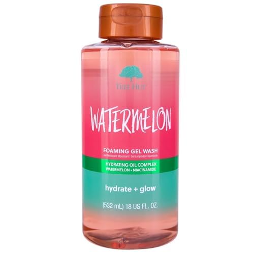 Tree Hut Watermelon Body Wash, Hydrating & Moisturizing Shower Gel with Shea Butter & Essential Oils, Soft Smooth Glowing Skin, Gentle Cleanser For All Skin Types, Self Care Gifts for Women, 18 Fl Oz