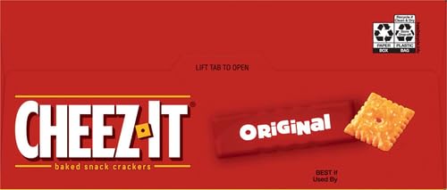 Cheez-It Cheese Crackers, Baked Snack Crackers, Lunch Snacks, Original, 21oz Box (1 Box) (Pack of 2)