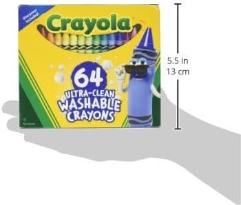 Crayola Washable Crayons for Kids - 64ct (2 Boxes), Classroom Must Haves, Teacher School Supplies Essentials, Bulk Crayons for Toddlers