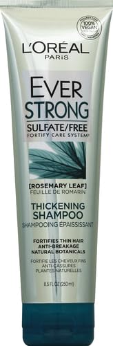 L'Oreal Paris Thickening Sulfate Free Shampoo,Thickens + Strengthens Thin,Fragile Hair,Hair Care with Rosemary Leaf,EverPure,8.5 Fl Oz (Packaging May Vary),(Pack of 6)