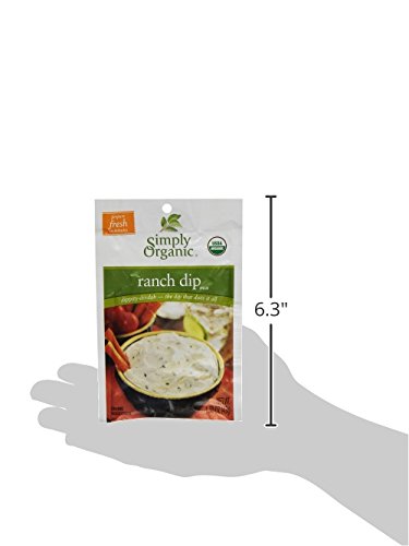 Simply Organic Dip Mix, Ranch, 1.5 oz (Pack of 5)