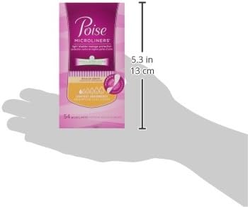 Poise Microliners Regular Length, Lightest Absorbency, 54 Count