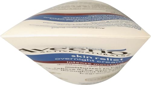 Aveeno Skin Relief Overnight Intense Moisture Cream with Triple Oat Complex & Natural Shea Butter, Therapeutic Dimethicone Skin Protectant for Dry Itchy Skin Relief, Fragrance- & Steroid-Free, 7.3 oz