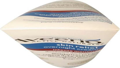Aveeno Skin Relief Overnight Intense Moisture Cream with Triple Oat Complex & Natural Shea Butter, Therapeutic Dimethicone Skin Protectant for Dry Itchy Skin Relief, Fragrance- & Steroid-Free, 7.3 oz