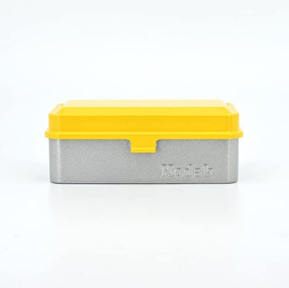 KODAK 120/135 Film Case - for 8 Rolls of 120 Films / 10 Rolls of 35mm Films - Retro Steel Case to Sort & Safeguard Film (Yellow) (Film is not Included)