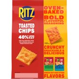 (3 pack) RITZ Toasted Chips Cheddar Crackers, Party Snacks, 8.1 oz