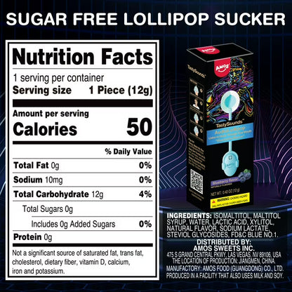 AMOS Music Lollipop Suckers Tastysounds Lollipop Fat Free Blueberry, Creative Gift Party