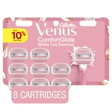 Venus ComfortGlide3 White Tea Manual Razor Bundle with 10 Blade Cartridge Refill