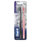 (2 pack) Oral-B Toothbrush Pro Whitening Brilliance, Extra Soft, Black and Coral, 2 Count