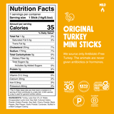 (5 pack) Chomplings Antibiotic Free Original Turkey Mini Jerky Snack Sticks (6 Count)
