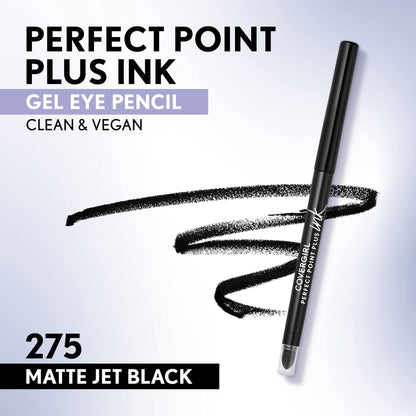 COVERGIRL Perfect Point Plus Ink Eyeliner, 275 Matte Jet Black, 0.01 oz