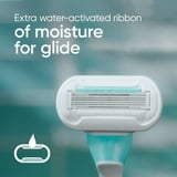 Venus Extra Smooth Sensitive Women's 5 Blade Disposable Razor, 2 count, Blue