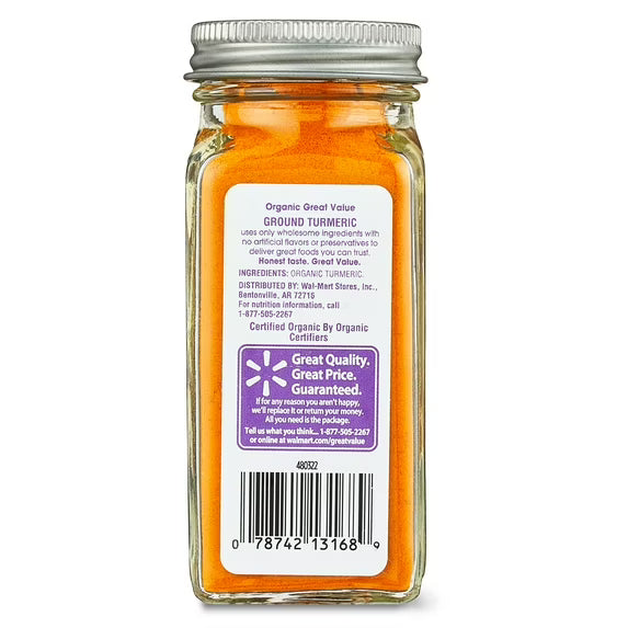 Great Value Organic Ground Turmeric, 1.8 oz