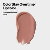 Revlon ColorStay Overtime Longwearing Gloss Lipstick with Vitamin E, 540 Unstoppable Nude, 0.07 fl oz